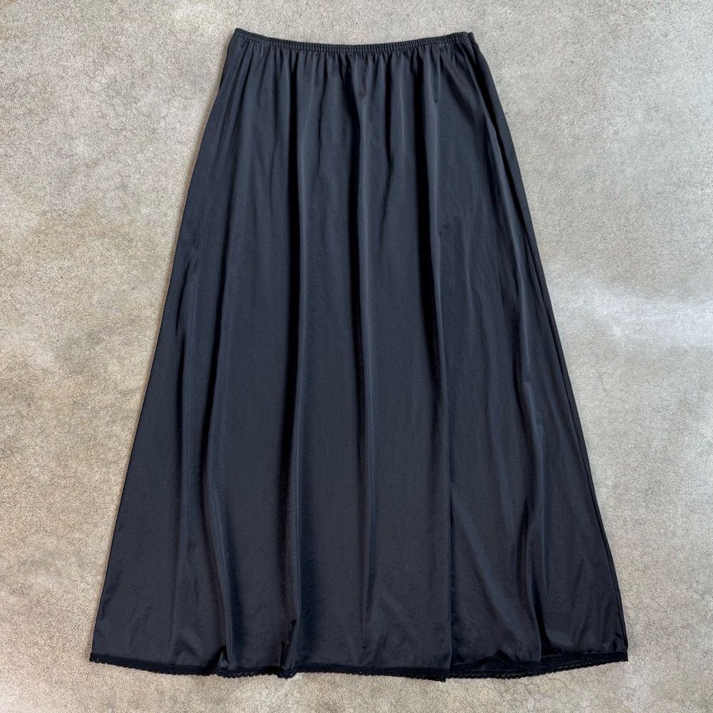 Vintage Vanity Fair Black Maxi Slip Skirt